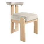 Arienzo Velvet Performance Fabric Upholstered Dining Chair in Cream