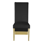 Porsha Vegan Leather Upholstered Dining Chair in Black