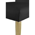 Porsha Vegan Leather Upholstered Dining Chair in Black