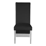 Porsha Vegan Leather Upholstered Dining Chair in Black