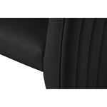 Porsha Vegan Leather Upholstered Dining Chair in Black