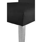 Porsha Vegan Leather Upholstered Dining Chair in Black