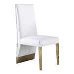 Porsha Vegan Leather Upholstered Dining Chair in White