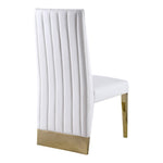 Porsha Vegan Leather Upholstered Dining Chair in White