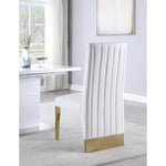 Porsha Vegan Leather Upholstered Dining Chair in White