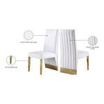 Porsha Vegan Leather Upholstered Dining Chair in White