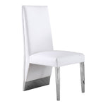Porsha Vegan Leather Upholstered Dining Chair in White