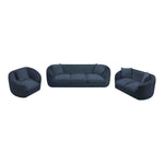 Penelope Chenille Fabric Upholstered Chair in Navy