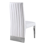 Porsha Vegan Leather Upholstered Dining Chair in White