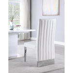 Porsha Vegan Leather Upholstered Dining Chair in White