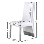 Porsha Vegan Leather Upholstered Dining Chair in White