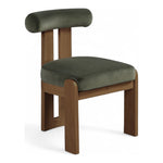 Arienzo Velvet Performance Fabric Upholstered Dining Chair in Green