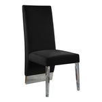 Porsha Velvet Upholstered Dining Chair in Black