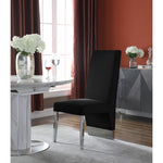 Porsha Velvet Upholstered Dining Chair in Black