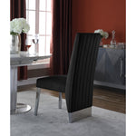 Porsha Velvet Upholstered Dining Chair in Black