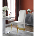 Porsha Velvet Upholstered Dining Chair in Cream