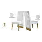 Porsha Velvet Upholstered Dining Chair in Cream