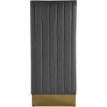 Porsha Velvet Upholstered Dining Chair in Grey