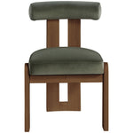 Arienzo Velvet Performance Fabric Upholstered Dining Chair in Green