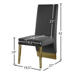 Porsha Velvet Upholstered Dining Chair in Grey