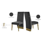 Porsha Velvet Upholstered Dining Chair in Grey