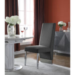 Porsha Velvet Upholstered Dining Chair in Grey
