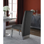 Porsha Velvet Upholstered Dining Chair in Grey