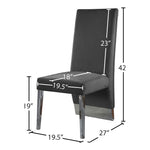 Porsha Velvet Upholstered Dining Chair in Grey