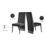 Porsha Velvet Upholstered Dining Chair in Grey