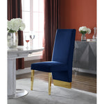 Porsha Velvet Upholstered Dining Chair in Navy