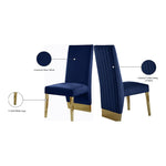 Porsha Velvet Upholstered Dining Chair in Navy
