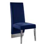 Porsha Velvet Upholstered Dining Chair in Navy