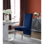 Porsha Velvet Upholstered Dining Chair in Navy