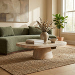 Prato Concrete Indoor/Outdoor Coffee Table in Travertine