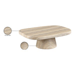 Prato Concrete Indoor/Outdoor Coffee Table in Travertine
