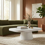 Prato Concrete Indoor/Outdoor Coffee Table in White