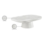 Prato Concrete Indoor/Outdoor Coffee Table in White