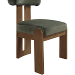 Arienzo Velvet Performance Fabric Upholstered Dining Chair in Green