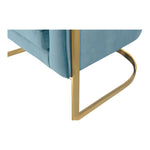 Carter Velvet Upholstered Accent Chair in Aqua