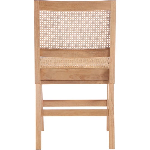 Preston Solid Wood And Cane Dining Side Chair in Natural