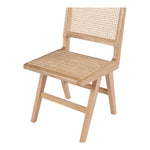 Preston Solid Wood And Cane Dining Side Chair in Natural