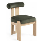 Arienzo Velvet Performance Fabric Upholstered Dining Chair in Green