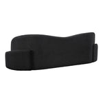 Principessa 90" Boucle Fabric Upholstered Sofa in Black