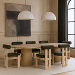 Arienzo Velvet Performance Fabric Upholstered Dining Chair in Green