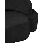 Principessa 90" Boucle Fabric Upholstered Sofa in Black