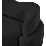 Principessa 90" Boucle Fabric Upholstered Sofa in Black