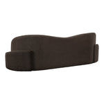 Principessa 90" Boucle Fabric Upholstered Sofa in Brown