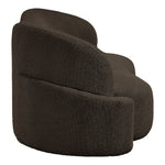 Principessa 90" Boucle Fabric Upholstered Sofa in Brown