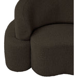 Principessa 90" Boucle Fabric Upholstered Sofa in Brown