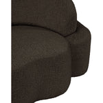 Principessa 90" Boucle Fabric Upholstered Sofa in Brown